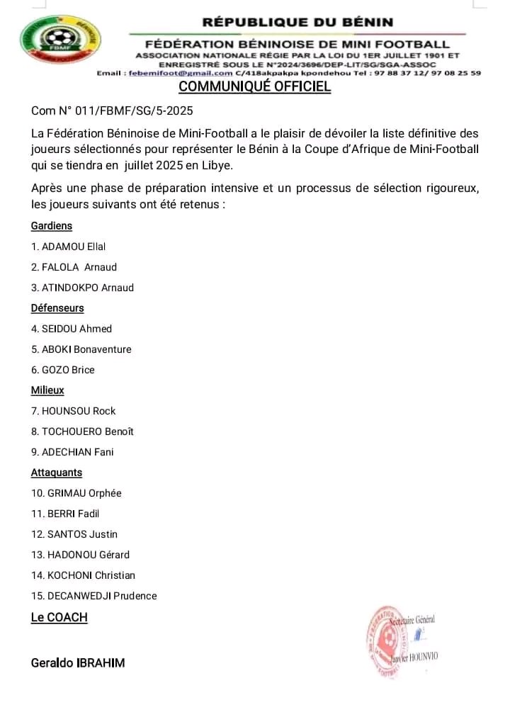 Image supplémentaire pour Le Bénin prêt pour le défi libyen grâce au Président Germain Wanvoegbe