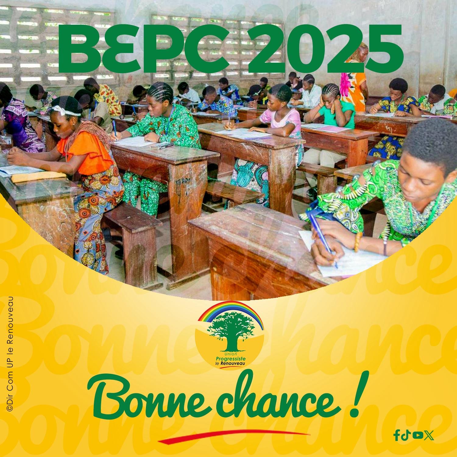 L’UP le Renouveau encourage les candidats au BEPC