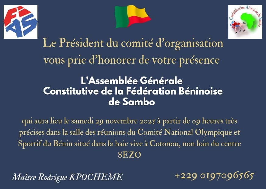 Le SAMBO béninois s’institutionnalise à Cotonou