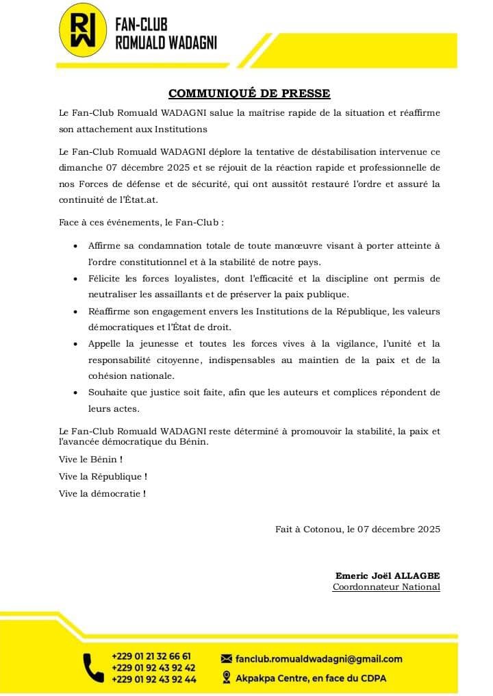 “Unis pour la République”