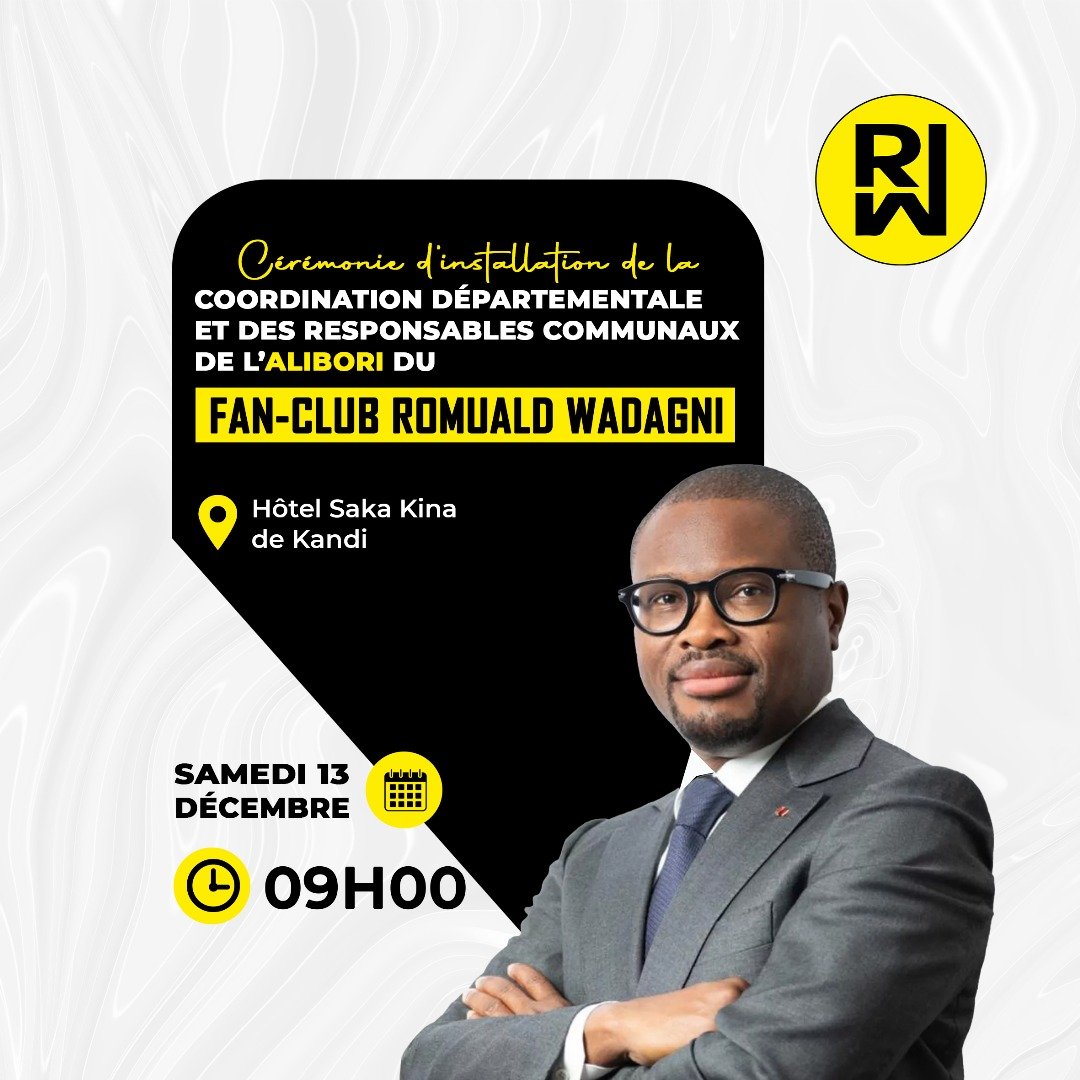 Le Fan-Club Romuald Wadagni installe l’Alibori samedi prochain