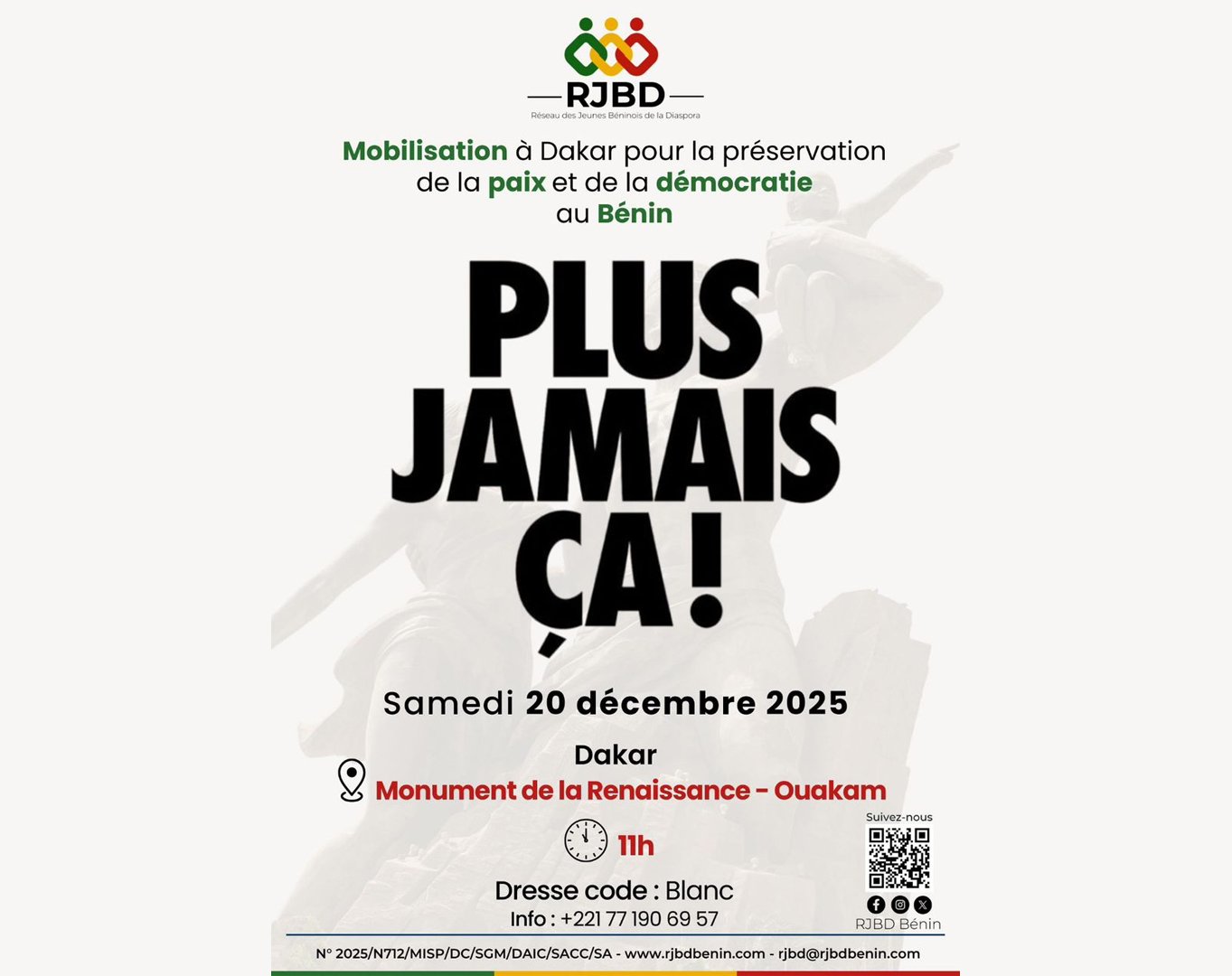 La diaspora béninoise mobilisée à Dakar pour dire non aux coups de force