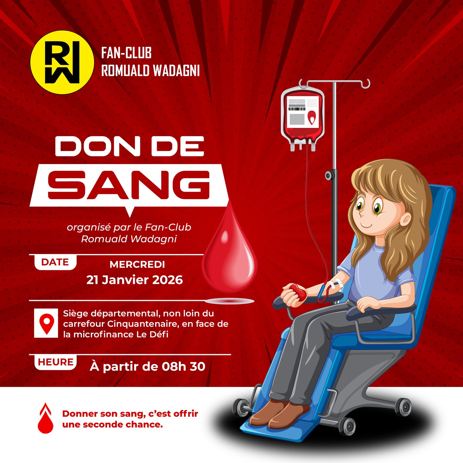 Le Fan Club Romuald Wadagni lance une grande campagne de don de sang