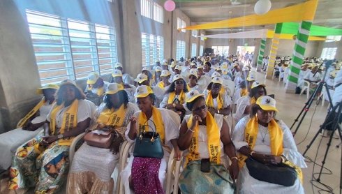 Image supplémentaire pour Les Amazones du fan-club Romuald WADAGNI en démonstration de mobilisation