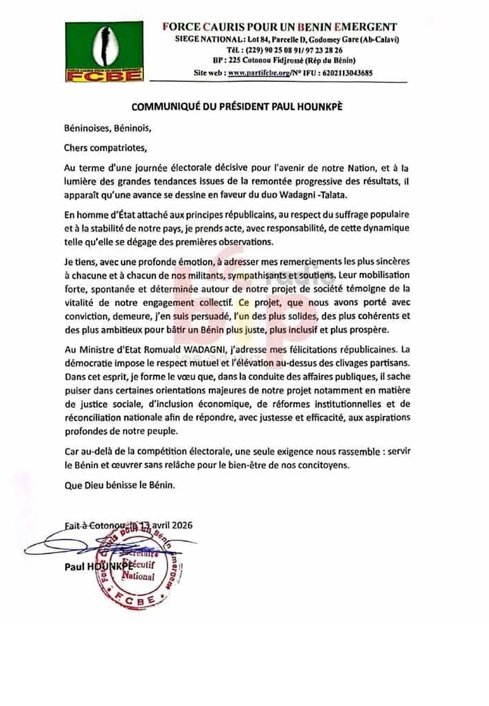 Image supplémentaire pour Paul Hounkpè reconnaît la dynamique Wadagni–Talata et appelle à l’unité nationale