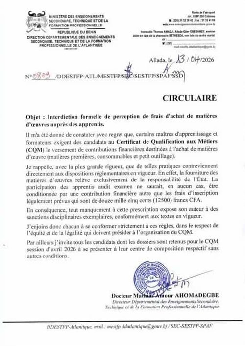 Image supplémentaire pour CQM : zéro frais illégal exigé aux apprentis