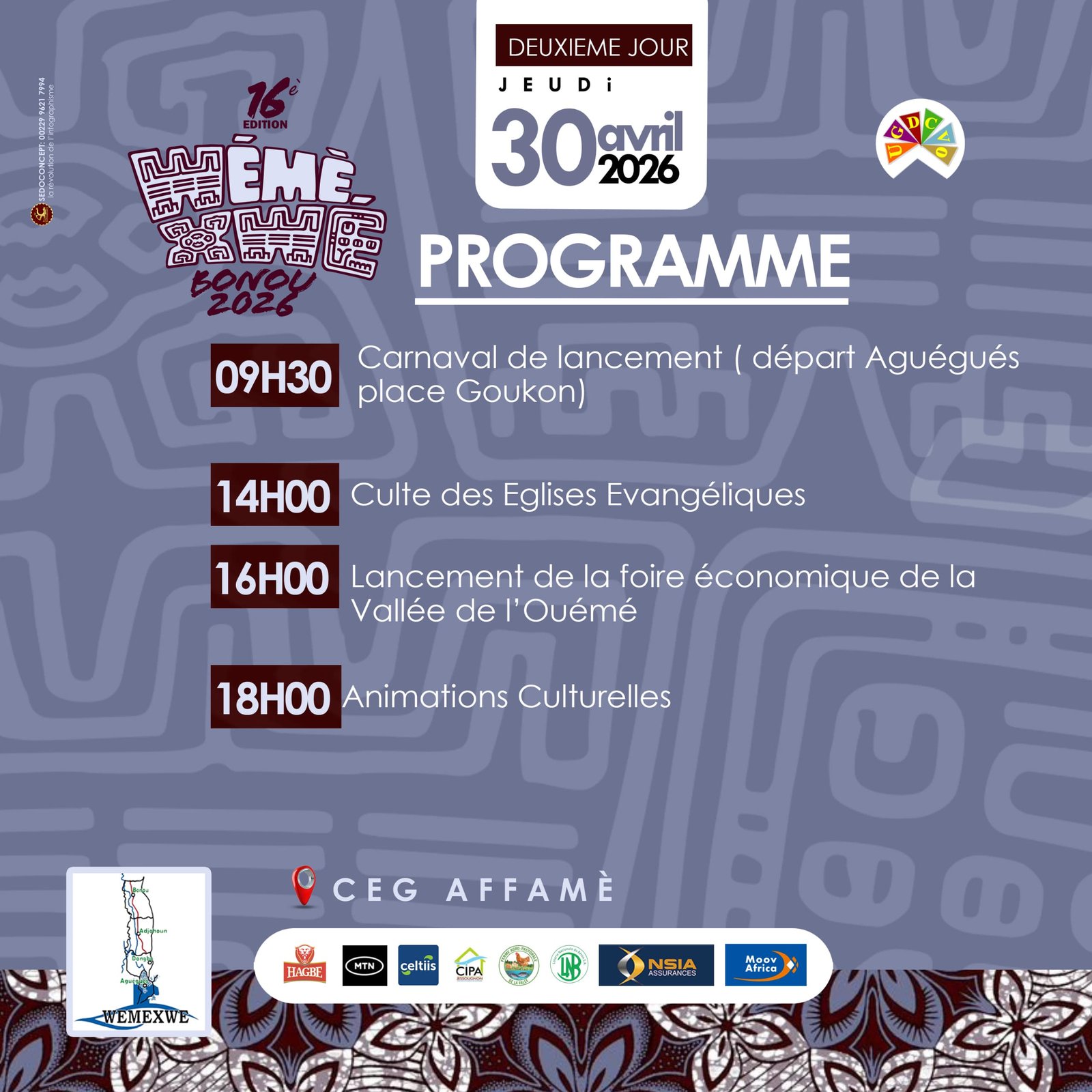 Image supplémentaire pour Bonou accueille la 16e édition du Wémèxwé 2026