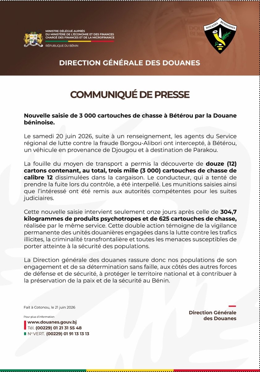 Image supplémentaire pour La Douane frappe encore fort à Bétérou