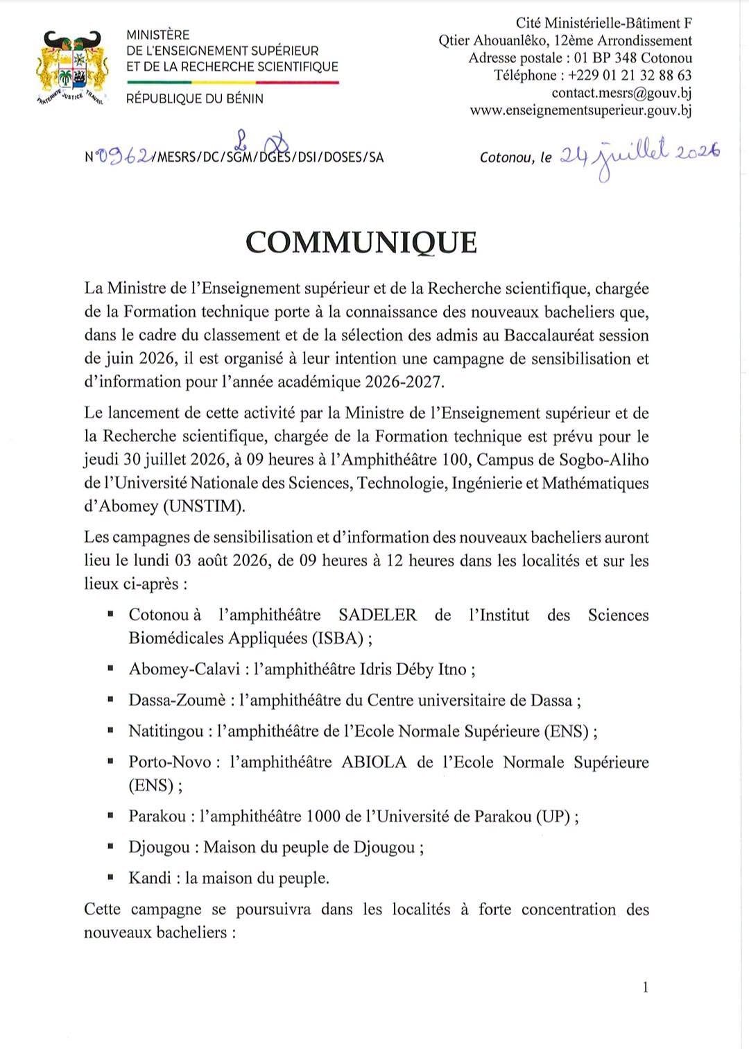 Image supplémentaire pour La campagne nationale d’orientation démarre le 30 juillet
