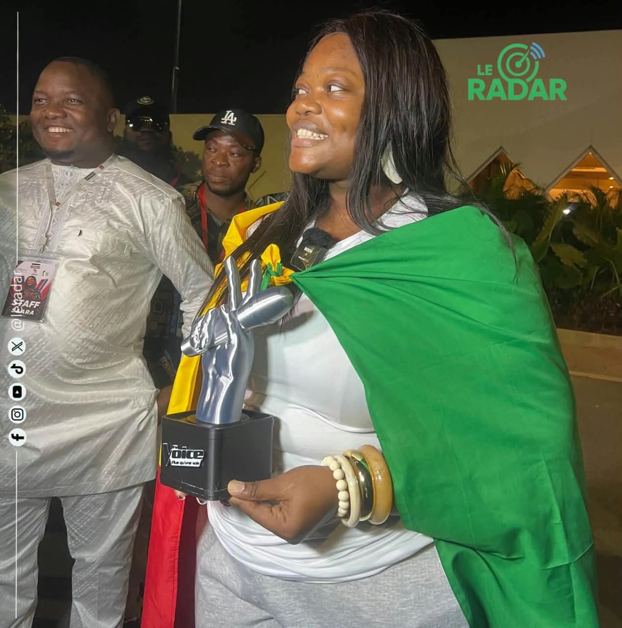 Image supplémentaire pour La jeune artiste béninoise a été chaleureusement accueillie à Cotonou après son sacre