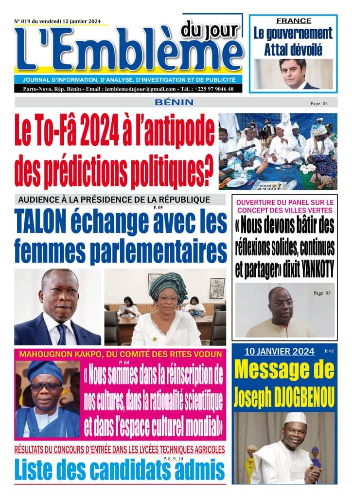 Parution du 12/01/2024