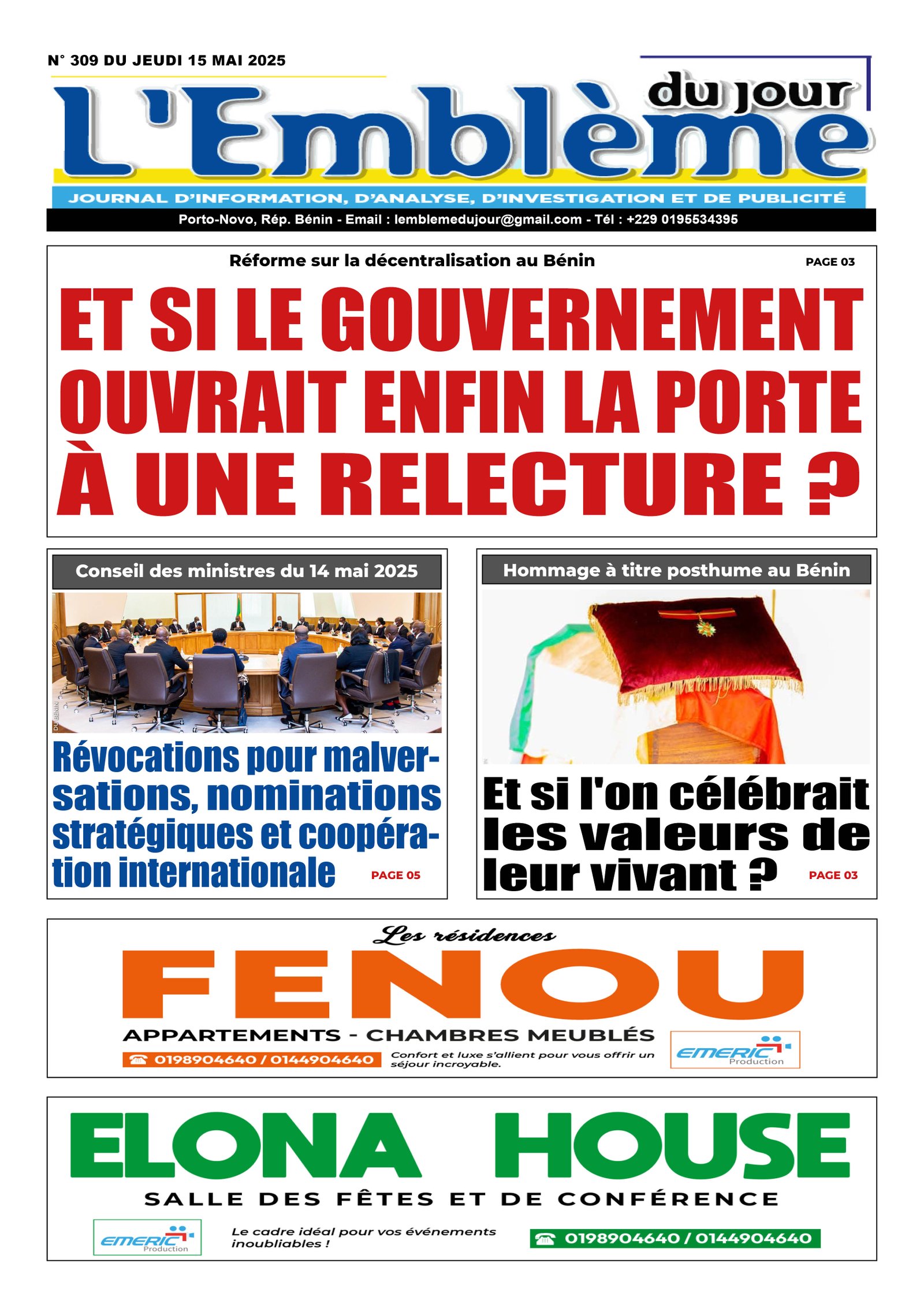 Parution du 15/05/2025