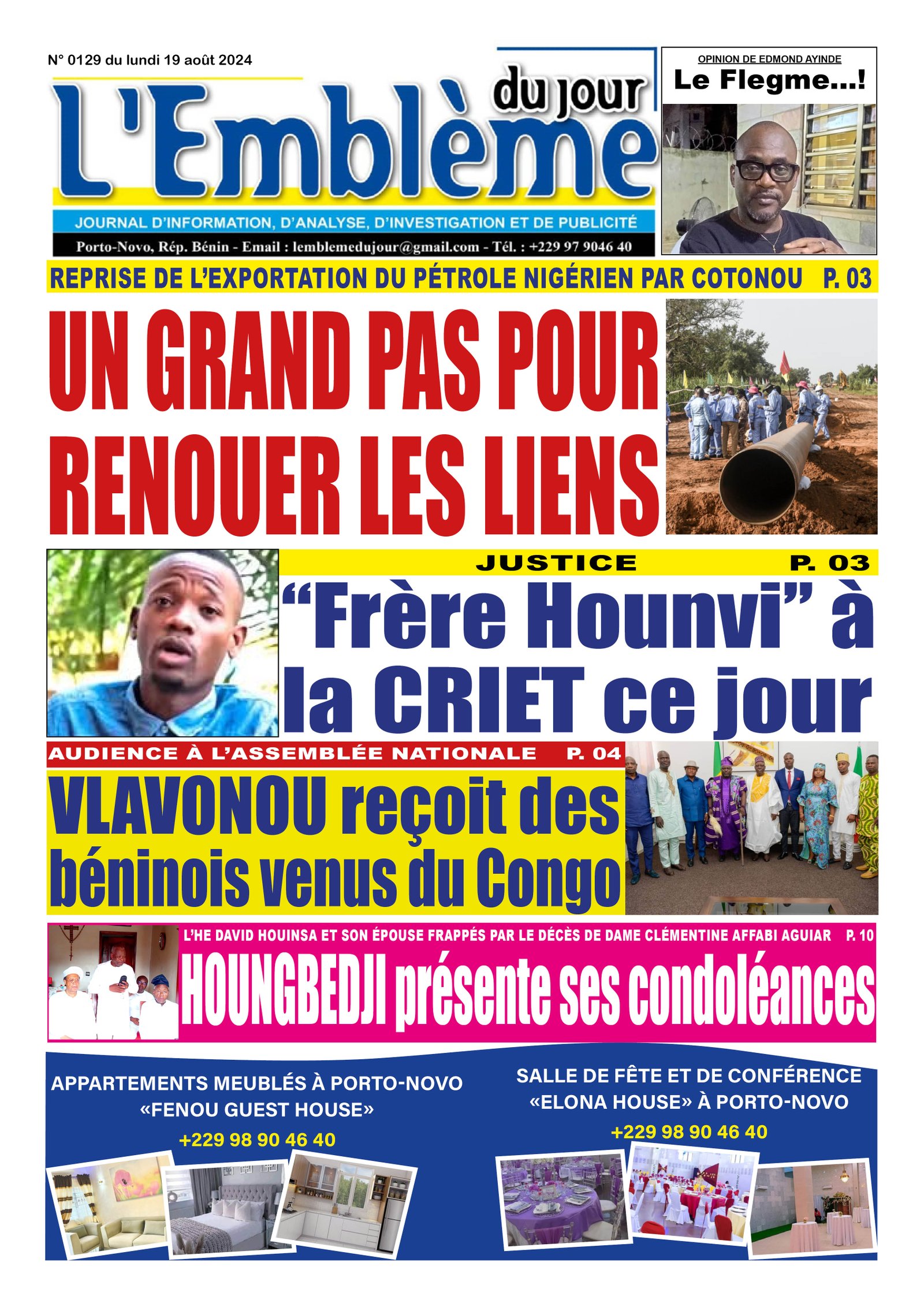 Parution du 19/08/2024