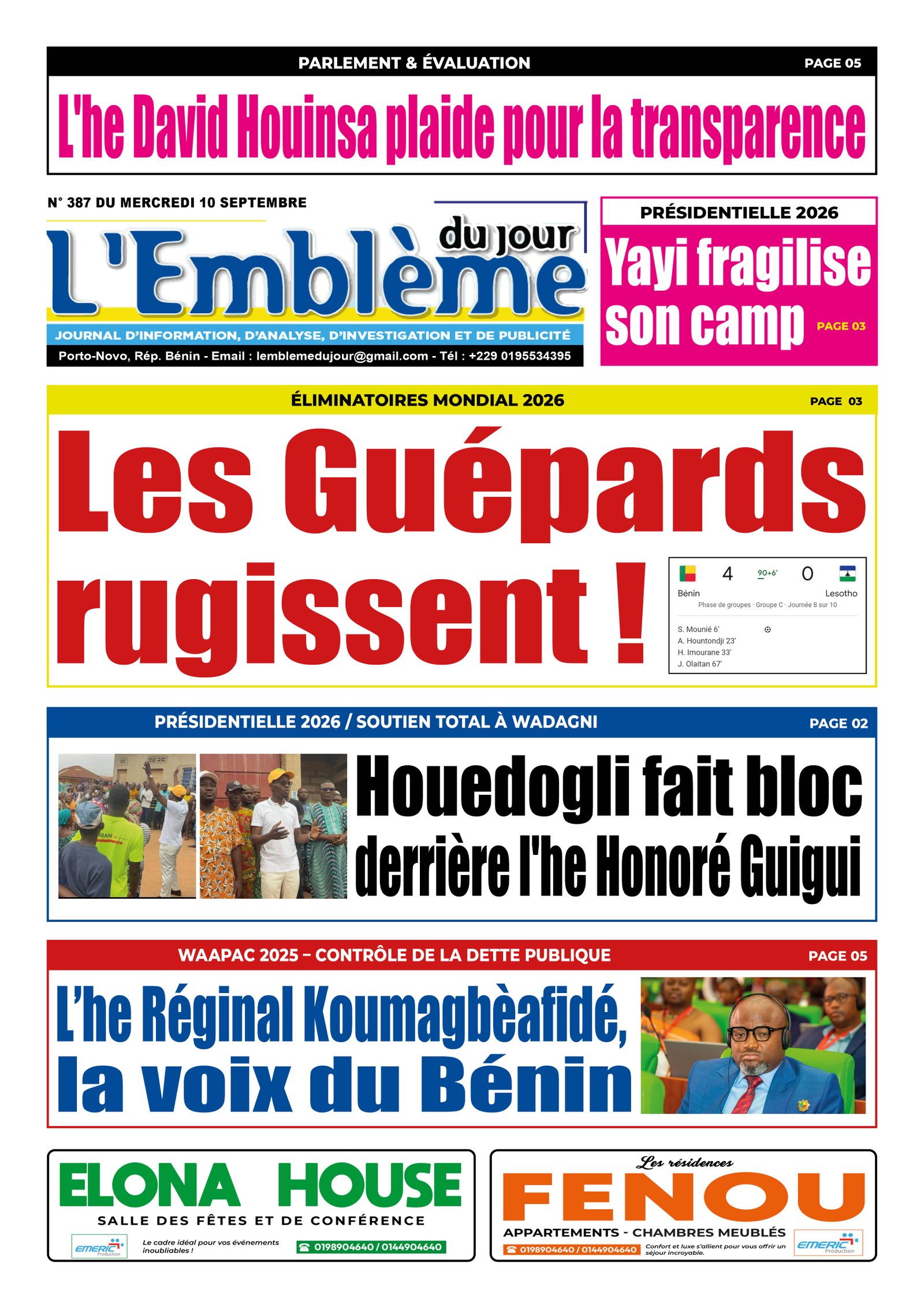 Parution du 10/09/2025