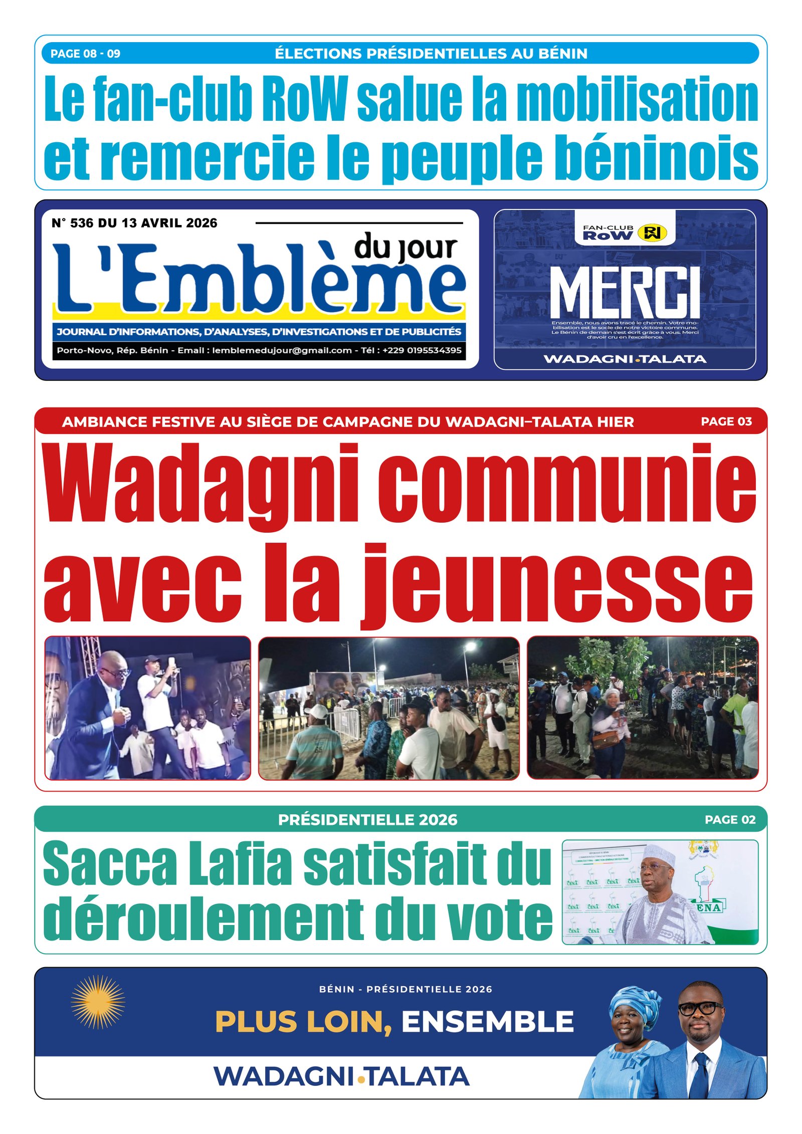 Parution du 13/04/2026