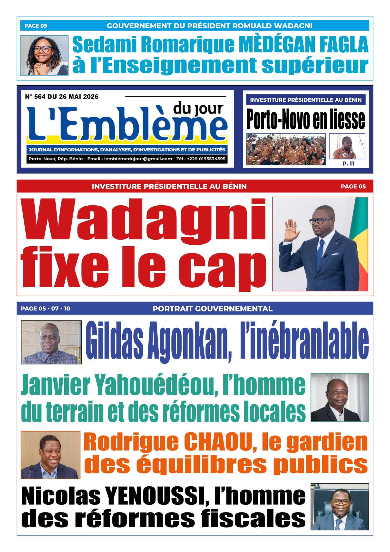 Une du journal