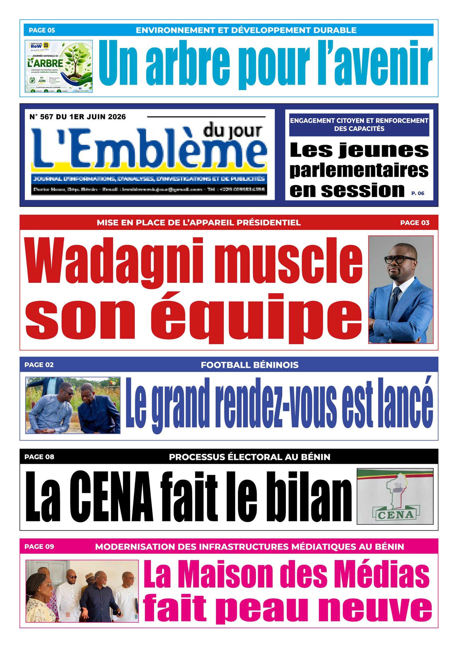 Une du journal