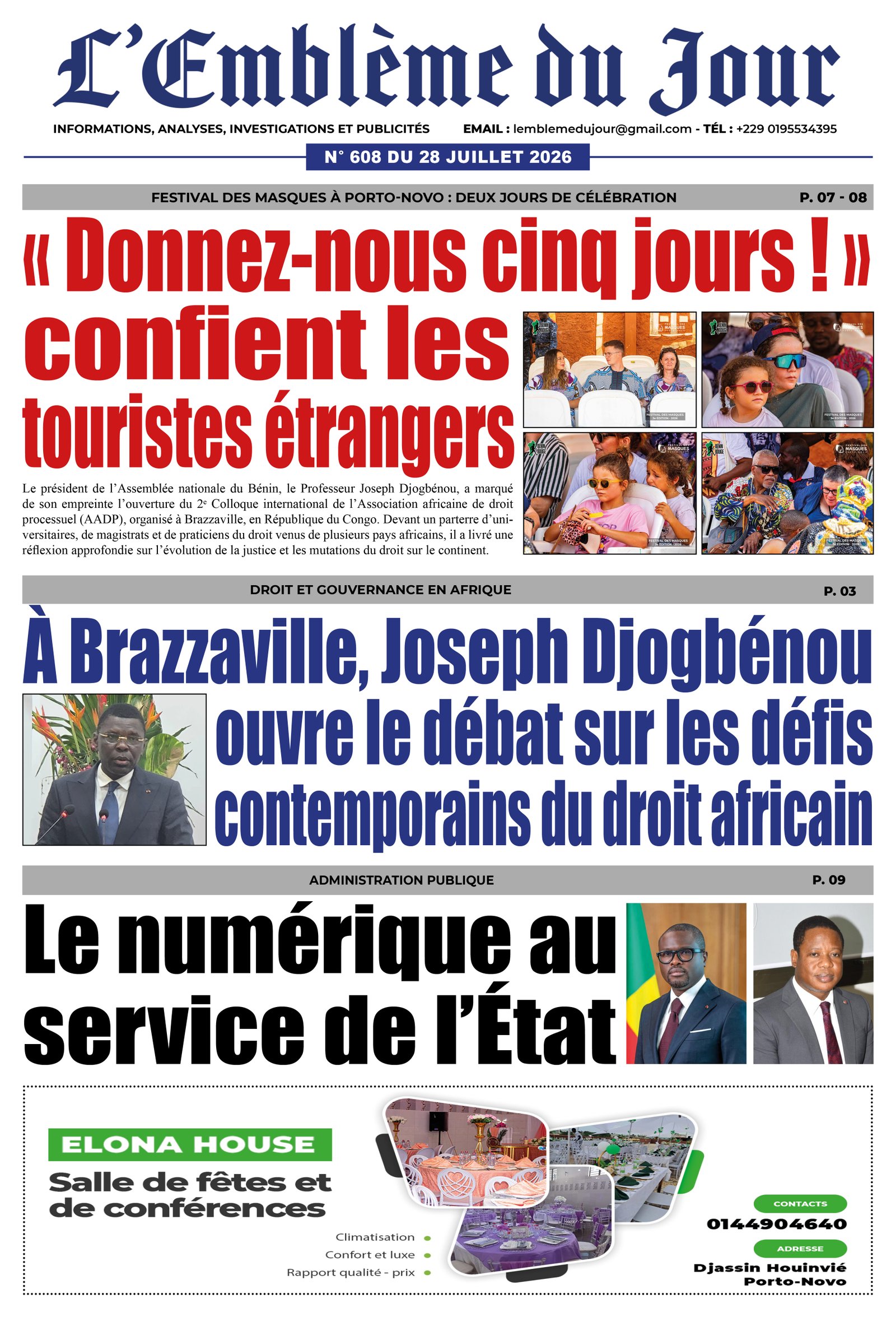 Une du journal