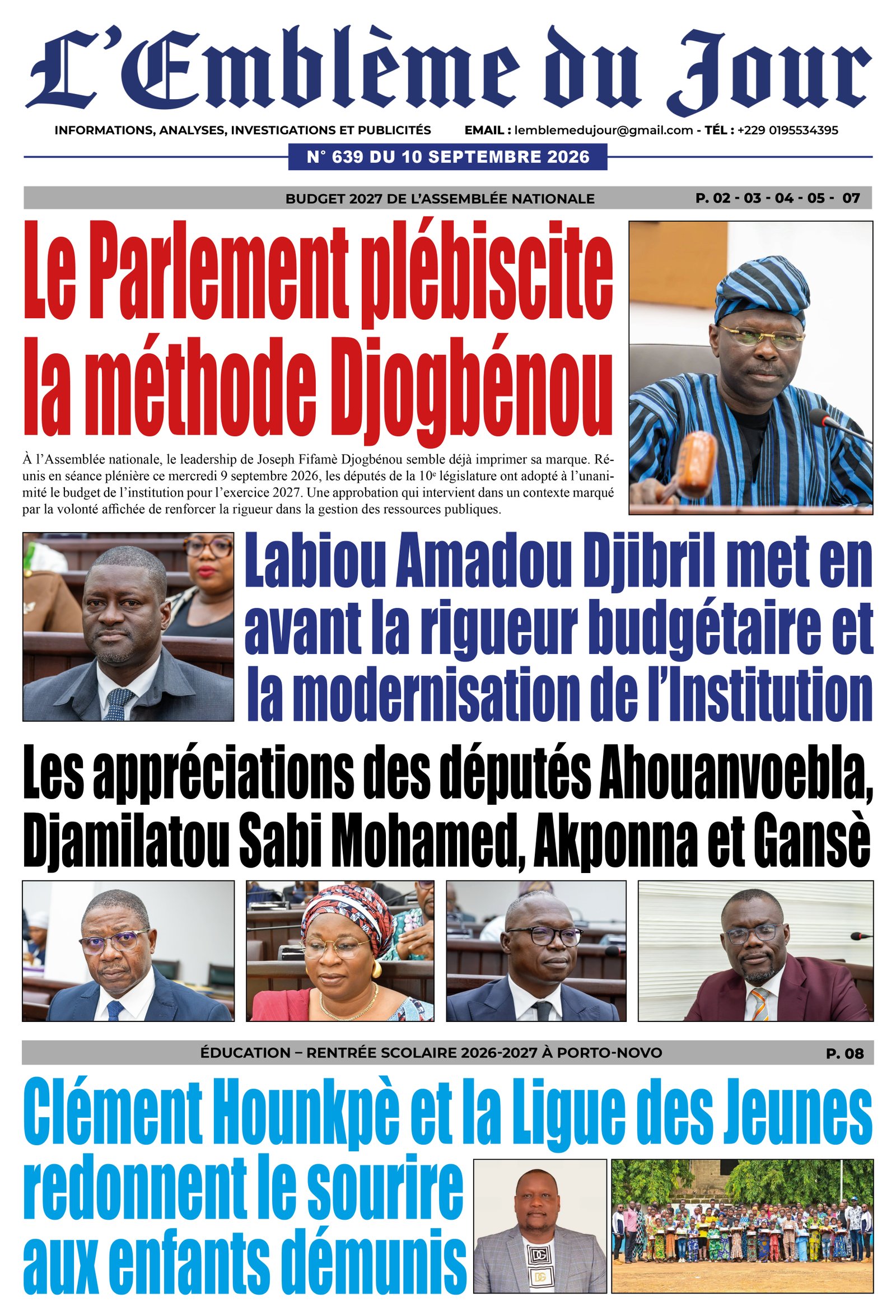 Parution du 10/09/2026